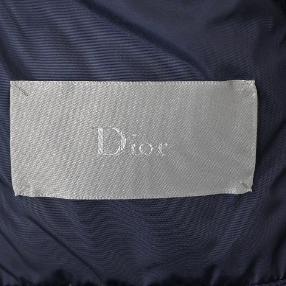 Dior Homme Goose Down Puffer Jacket in Blue Polyamide