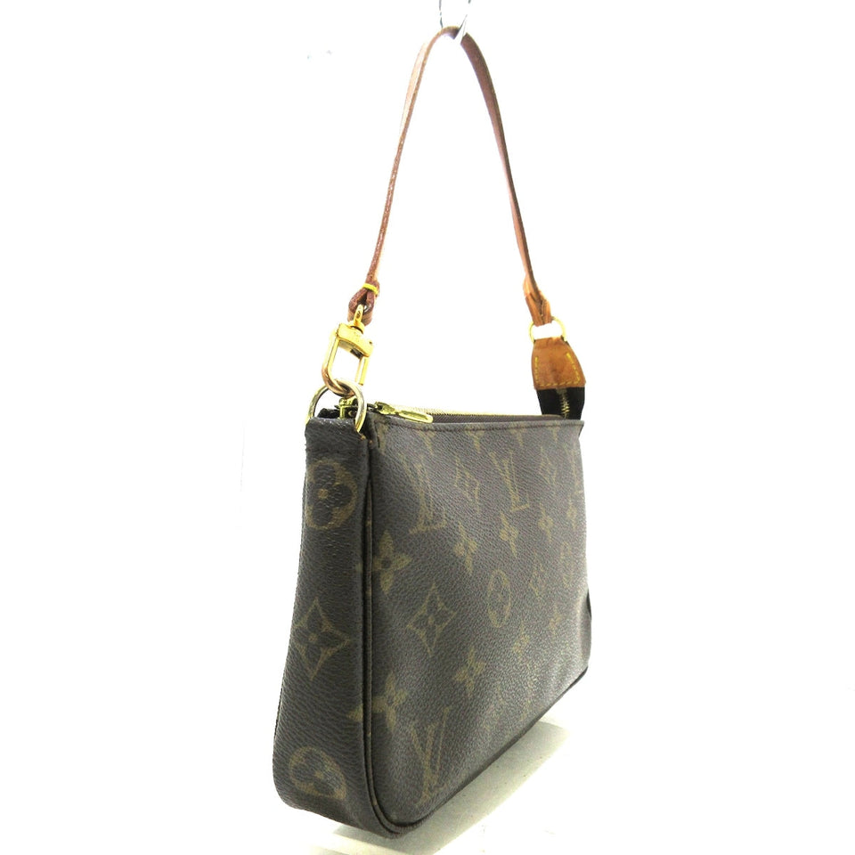 Louis Vuitton Pochette Accessoire  Canvas Clutch Bag