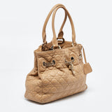 Dior Beige Cannage Leather Chri Chri Chain Tote..