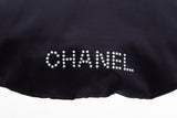 Chanel Black Satin & Pearl Stud Detail Handbag