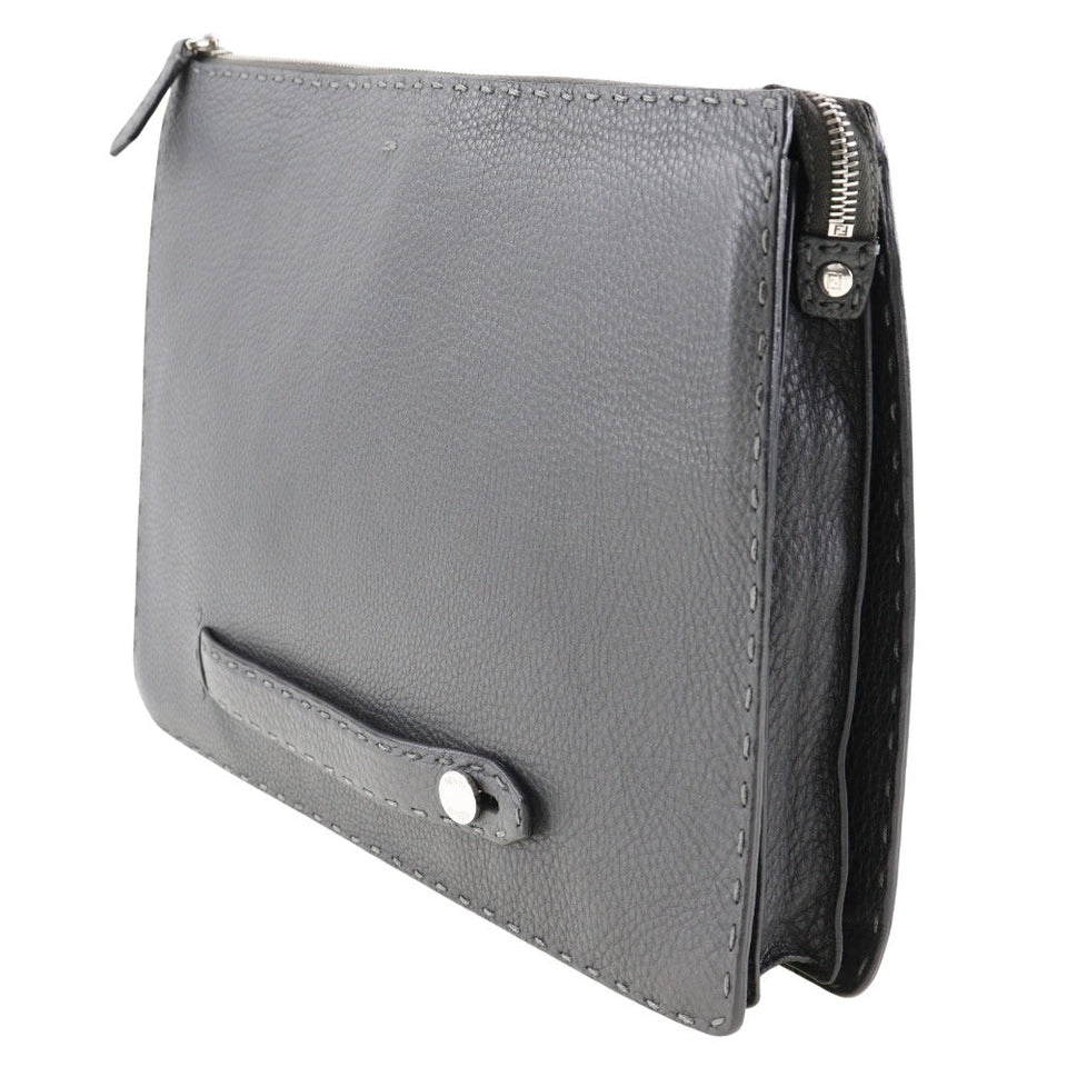 Fendi Selleria  Leather Clutch Bag