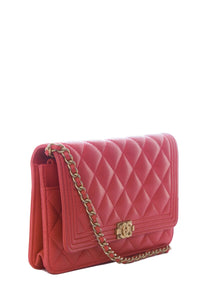 Chanel Hot Pink Calfskin Boy GHW  WOC