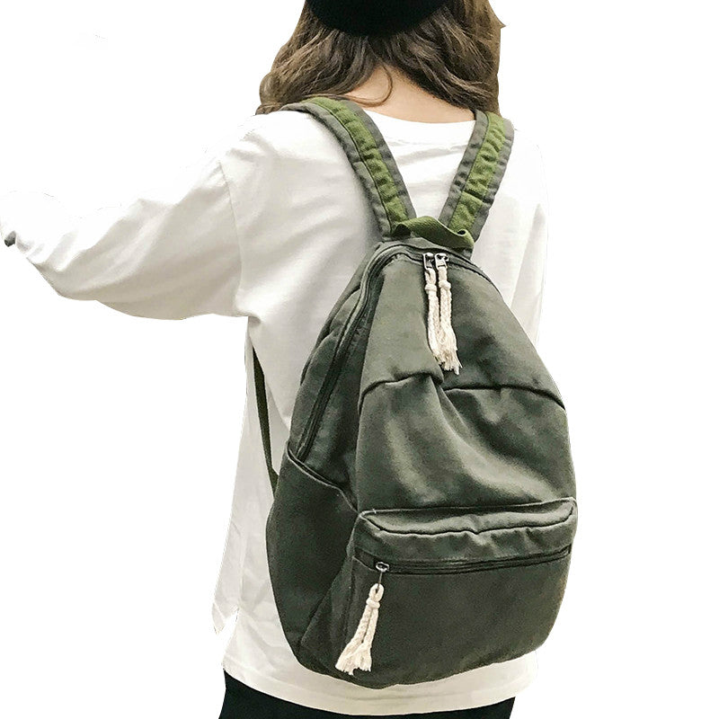 Large capacity washing Canvas Backpack Schoolbag For Teenage Girl Travel School Backpacks Fashion Women Backpack Mochila