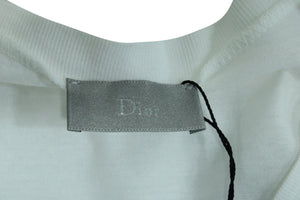 Dior Homme T-Shirt with Bee Embroidery in White Cotton