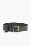 Dior Leather Dior Punk Belt With Golden Buckle 50Mm