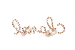 Chanel Gold & Pearl Stack Ring Set SZ 6/7.5
