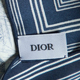 Dior Navy Blue/white Toile De Jouy Sauvage Silk Square Scarf