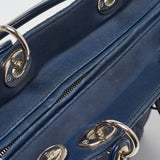 Dior Dark Blue Cannage Leather Large Lady Dior Tote