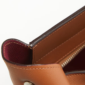 Dior Brown Leather Diorissimo Zip Shopper Tote..