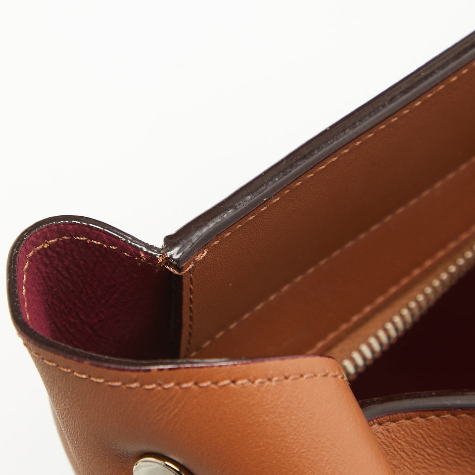 Dior Brown Leather Diorissimo Zip Shopper Tote..