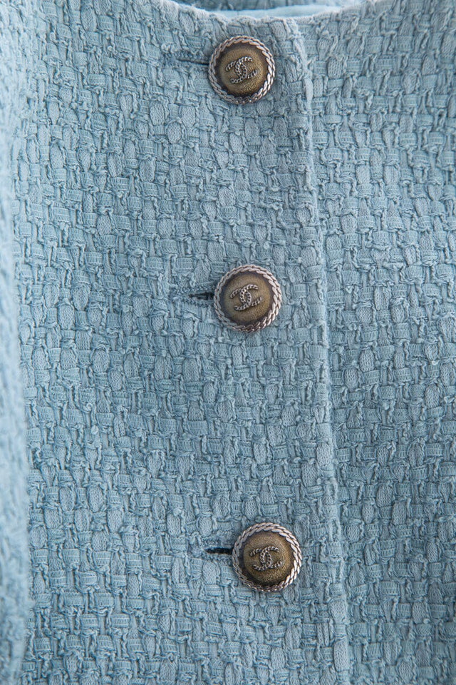 Chanel Blue Tweed Dress SZ 40