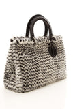 Dior Mink Lady Black and White Handle Bag
