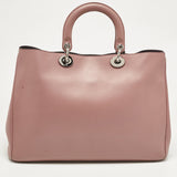 Dior Old Rose Leather Large Diorissimo Shopper Tote