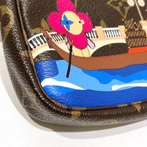 Louis Vuitton Mini Pochette Accessoires  Canvas Clutch Bag
