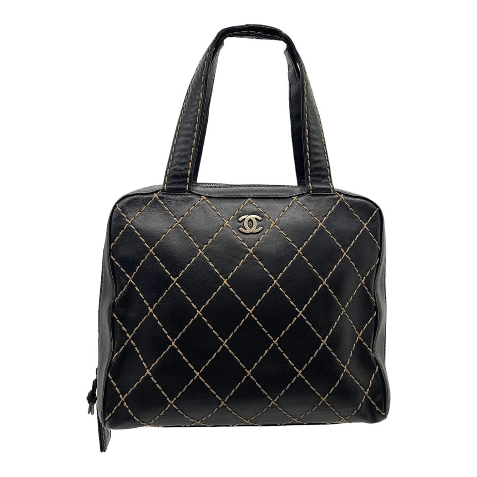 Chanel bag Black Quilted Wild Stitch Handbag