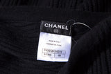 Chanel Black Cross Knotted Sweater SZ 48