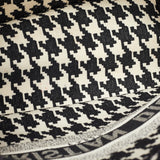 Dior Black/white Embroidered Macro Houndstooth Canvas Medium Book Tote