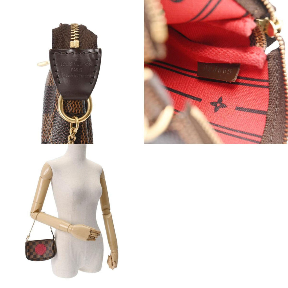 Louis Vuitton Mini Pochette Accessoires  Canvas Clutch Bag