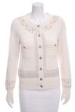 Chanel Cream Button Up Sweater SZ 34