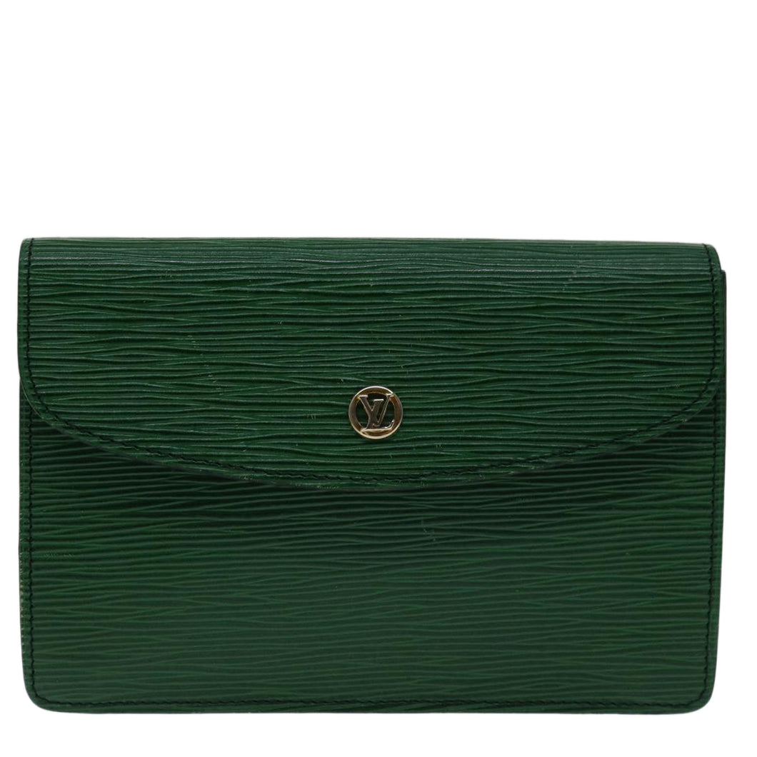 Louis Vuitton Montaigne  Leather Clutch Bag