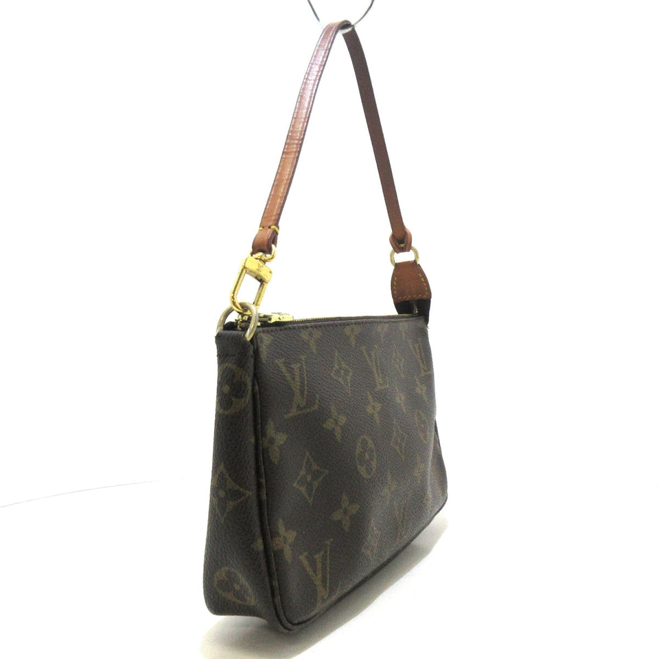 Louis Vuitton Pochette Accessoire  Canvas Clutch Bag