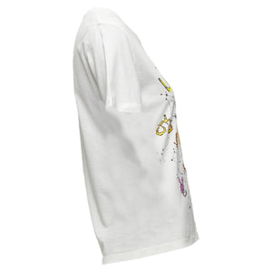 Dior Lucky Dior Zodiac Pixel Print Cotton Linen Short Sleeve Tshirt