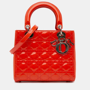 Medium Patent Cannage Lady Dior