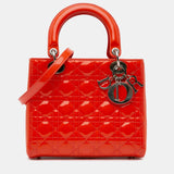 Medium Patent Cannage Lady Dior