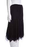 Chanel Cruise '06 Black Panel Ruffle Hem Skirt SZ 42