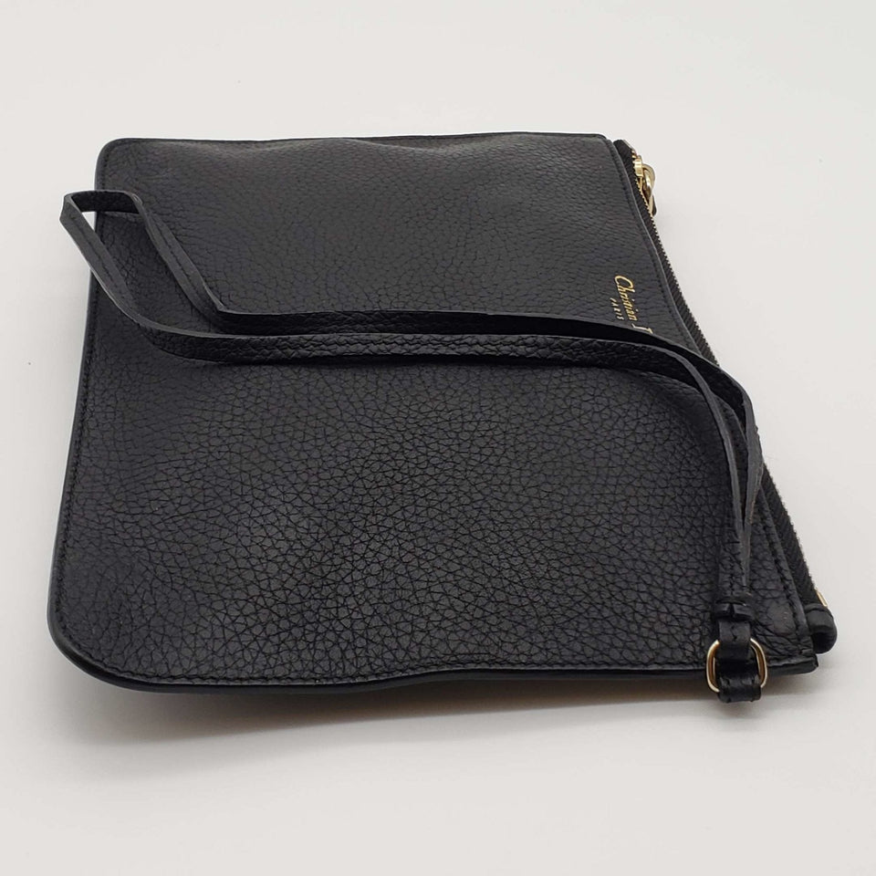 Christian Dior Leather Black Wristlet