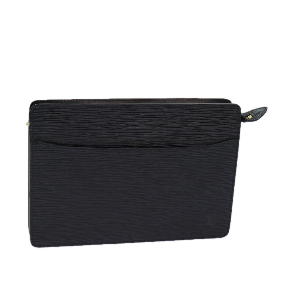 Louis Vuitton Epi Pochette Homme Clutch Bag Black Noir