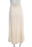 Chanel Cream Woven Maxi Skirt SZ 36