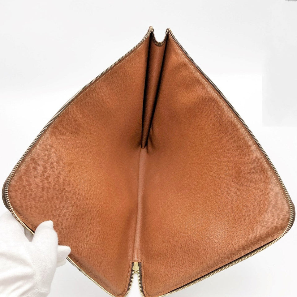 Louis Vuitton Poche Document  Canvas Clutch Bag
