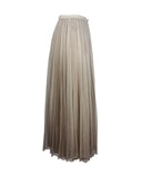 Dior Pleated Gradient Maxi Skirt in Beige Silk & Tulle