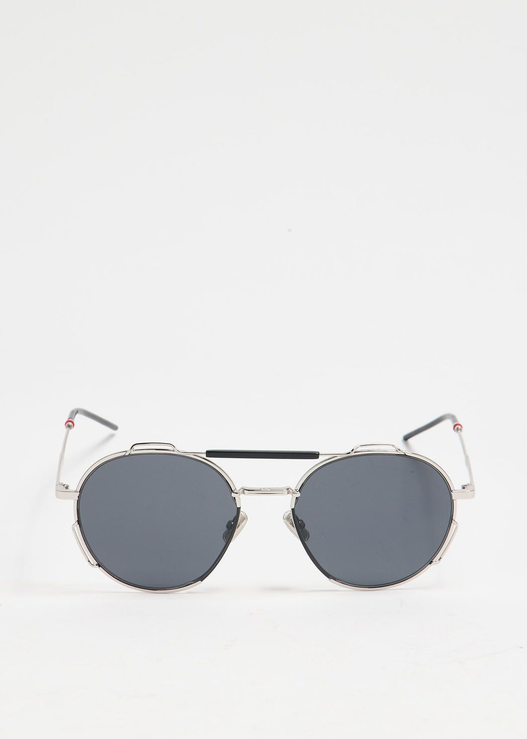 Dior Aviator Round Sunglasses in Silver Metal