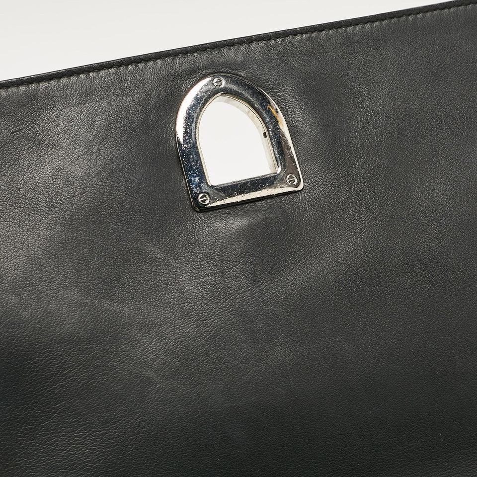 Dior Black Leather Medium Patch Diorama Shoulder Bag