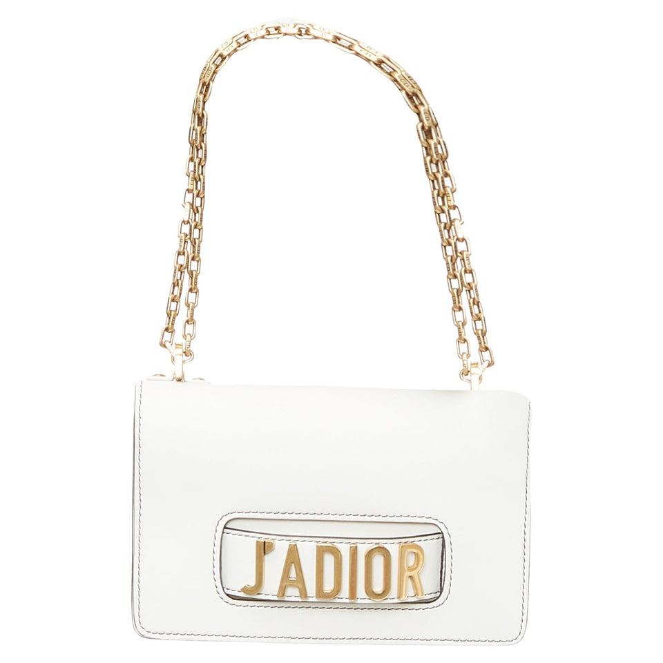 Dior J'Adior Medium leather letter chain flap crossbody bag