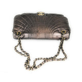 Chanel bag Paris-Shanghai Quilted Fan Flap Bag Metallic Lambskin
