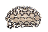 Chanel 2018 Limited Edition Black & Gold Leather & Chain Ring Cross-Body