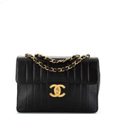 CHANEL Vintage Classic Single Flap Bag Vertical Quilt Lambskin Jumbo