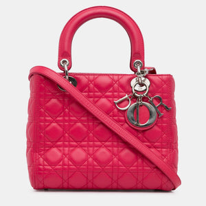 Medium Lambskin Cannage Lady Dior