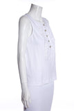Chanel Ivory Ruffle Tank SZ 38