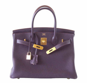 Hermes Birkin 30 Raisin Togo Bag
