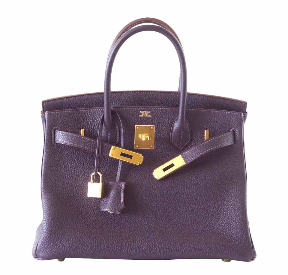 Hermes Birkin 30 Raisin Togo Bag