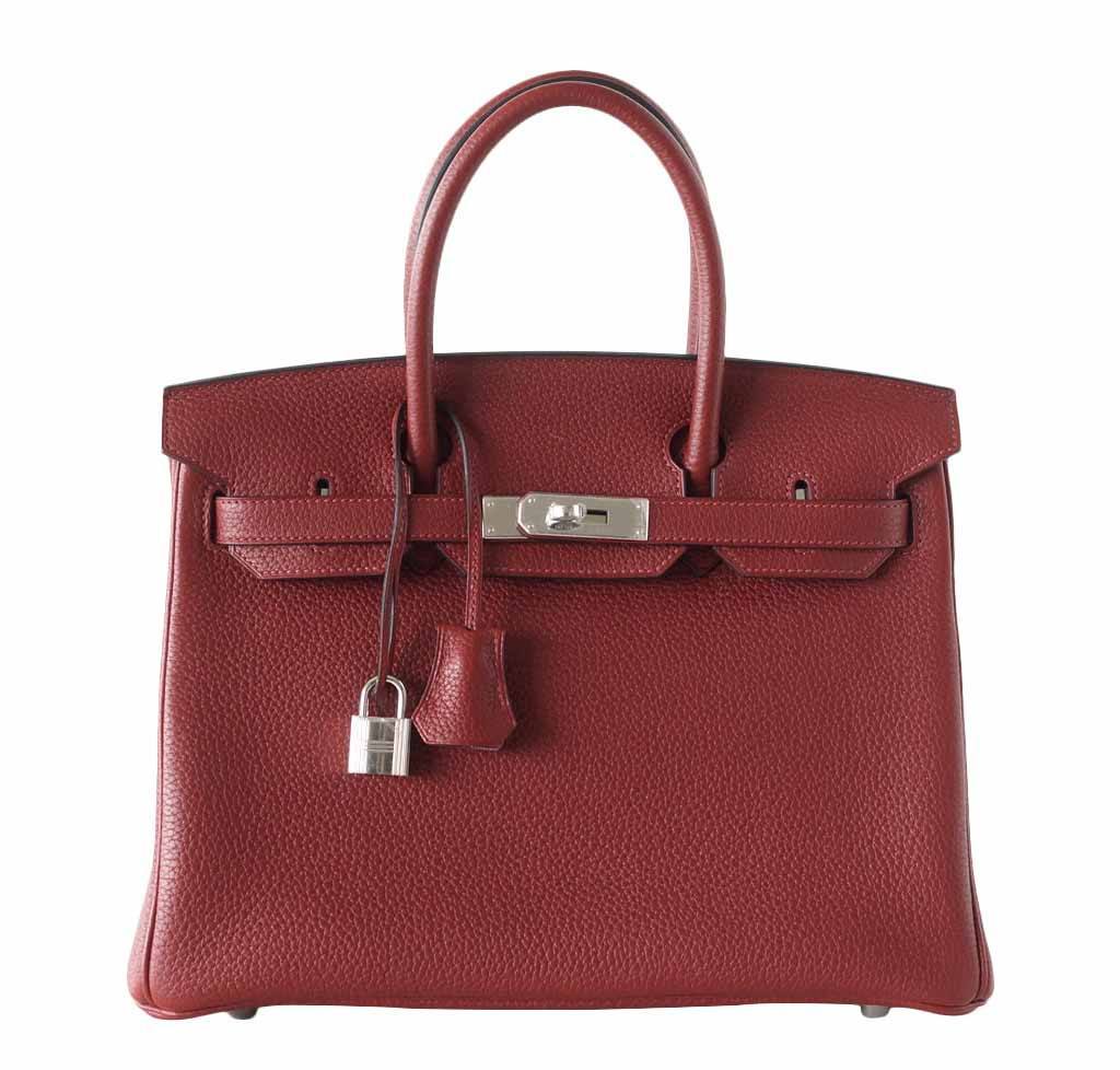 Hermes Birkin 30 Rouge H Togo Bag