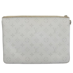 Louis Vuitton Pochette Zippée  Canvas Clutch Bag
