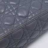 Dior Grey Cannage Leather Large Lady Dior Tote