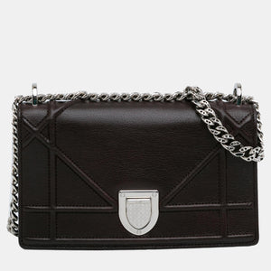 Brown Toe Mini Diorama Chain Shoulder Bag