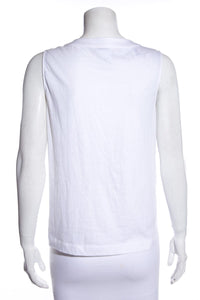 Chanel Ivory Ruffle Tank SZ 38