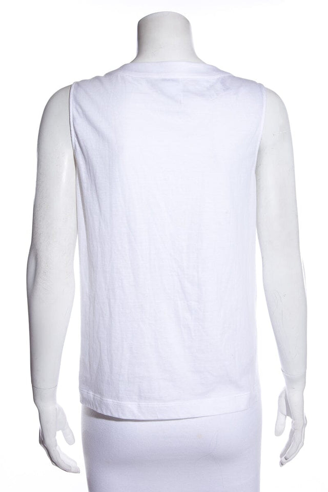 Chanel Ivory Ruffle Tank SZ 38